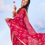  Red motif printed 