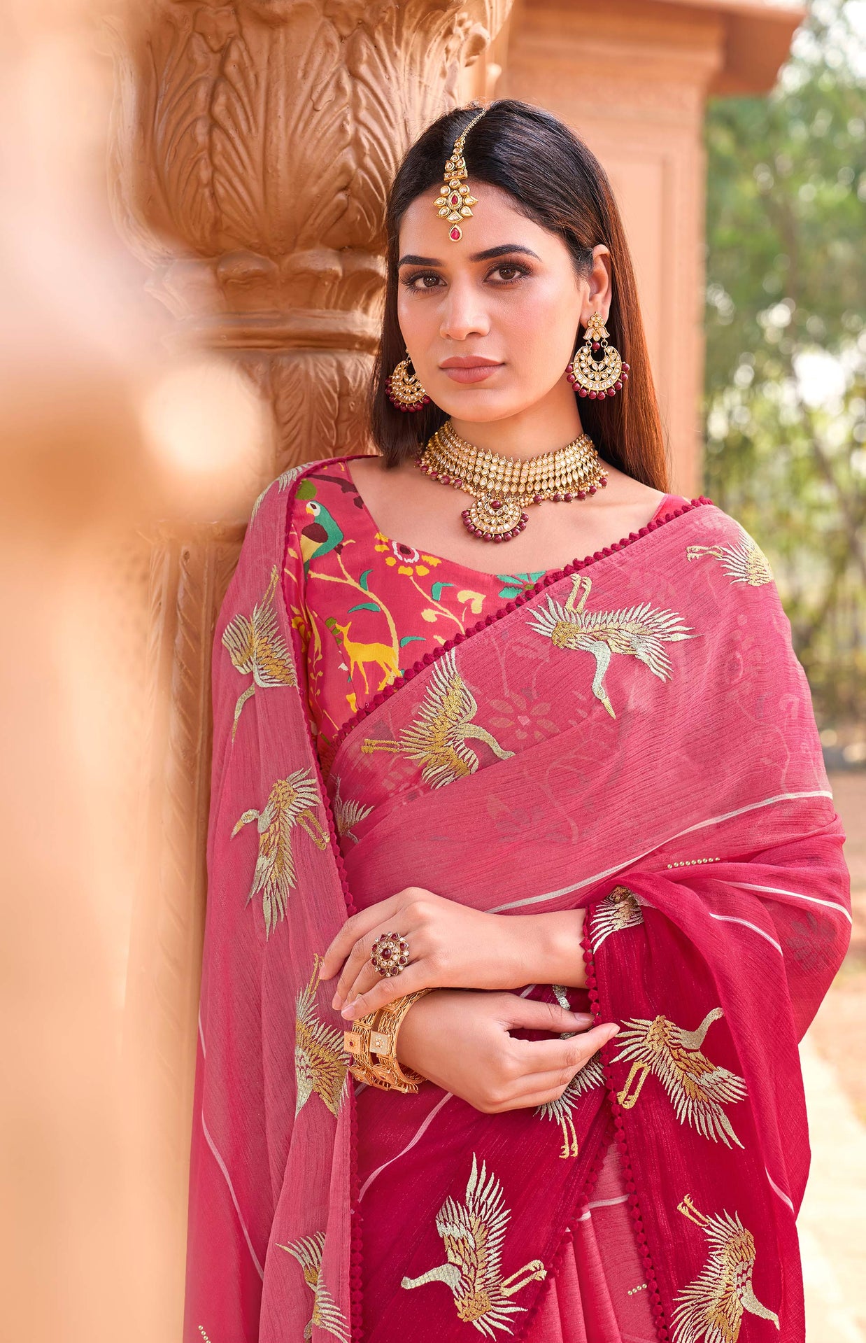 designer motif saree