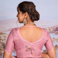 light pink saree