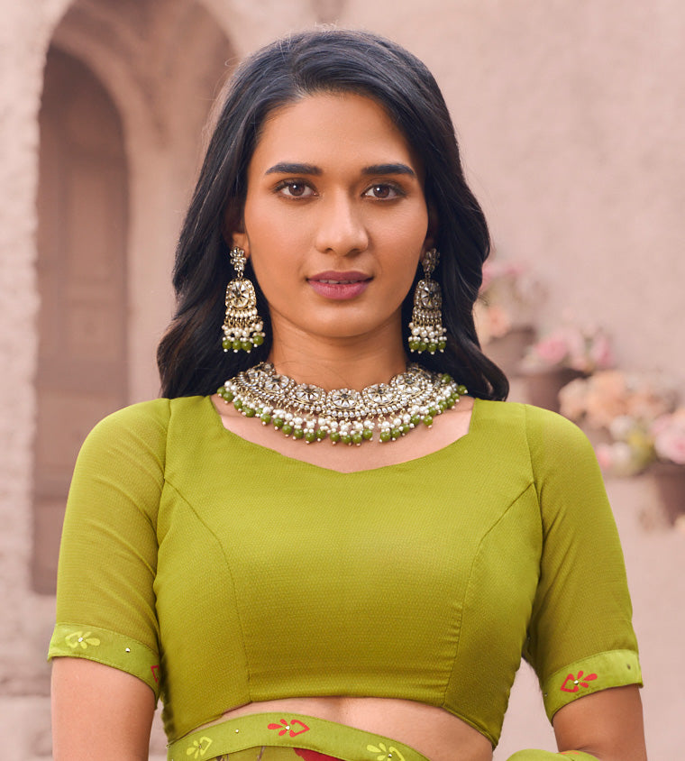 green saree