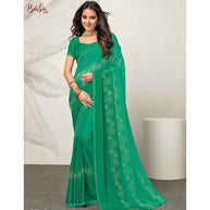 Laxmipati Barbie K-236 Satin Silk,Padding Green Saree