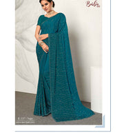 Laxmipati Barbie K-237 Satin Silk Padding Bottle Green Saree