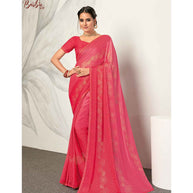 Laxmipati Barbie K-242 Satin silk,padding Tomato Saree