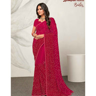 Laxmipati Barbie K-244 Satin silk,padding Maroon Saree