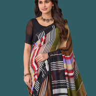Laxmipati Rudramala Multicolor Georgette Geometric Printed Saree