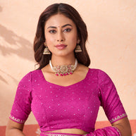 pink colour saree