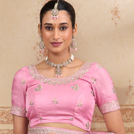 light pink saree