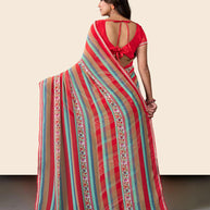Laxmipati Rudramala Multicolor Georgette Geometric Printed Saree