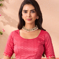 pink chiffon saree