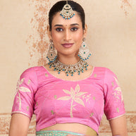 blue designer saree