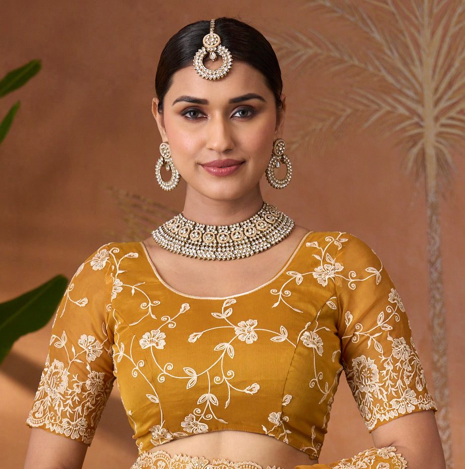 yellow colour saree
