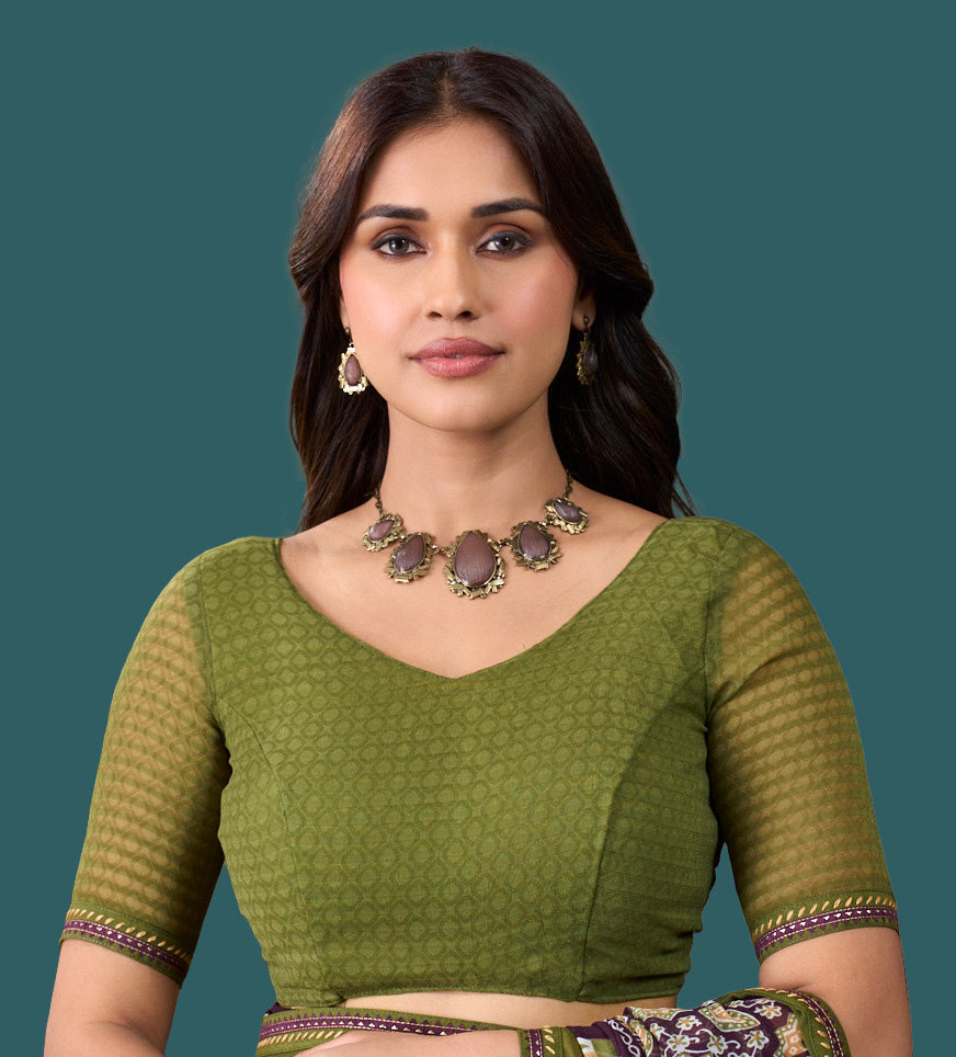 Laxmipati Rudramala Purple Georgette Floral Printed Saree