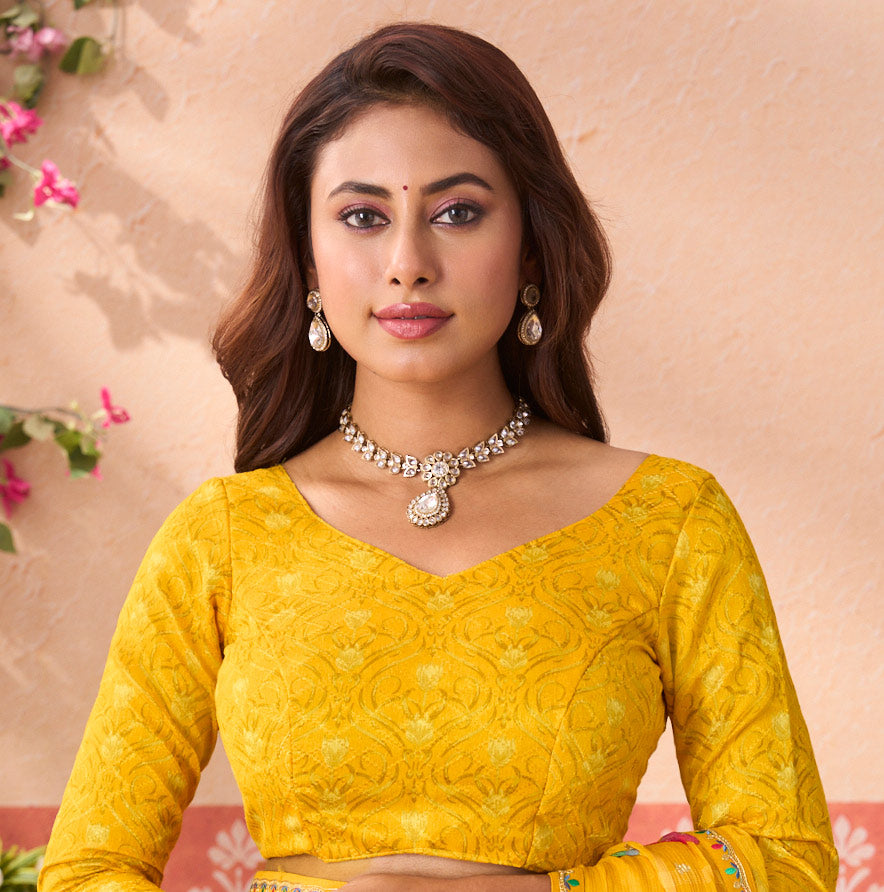 yellow colour saree