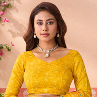 yellow colour saree