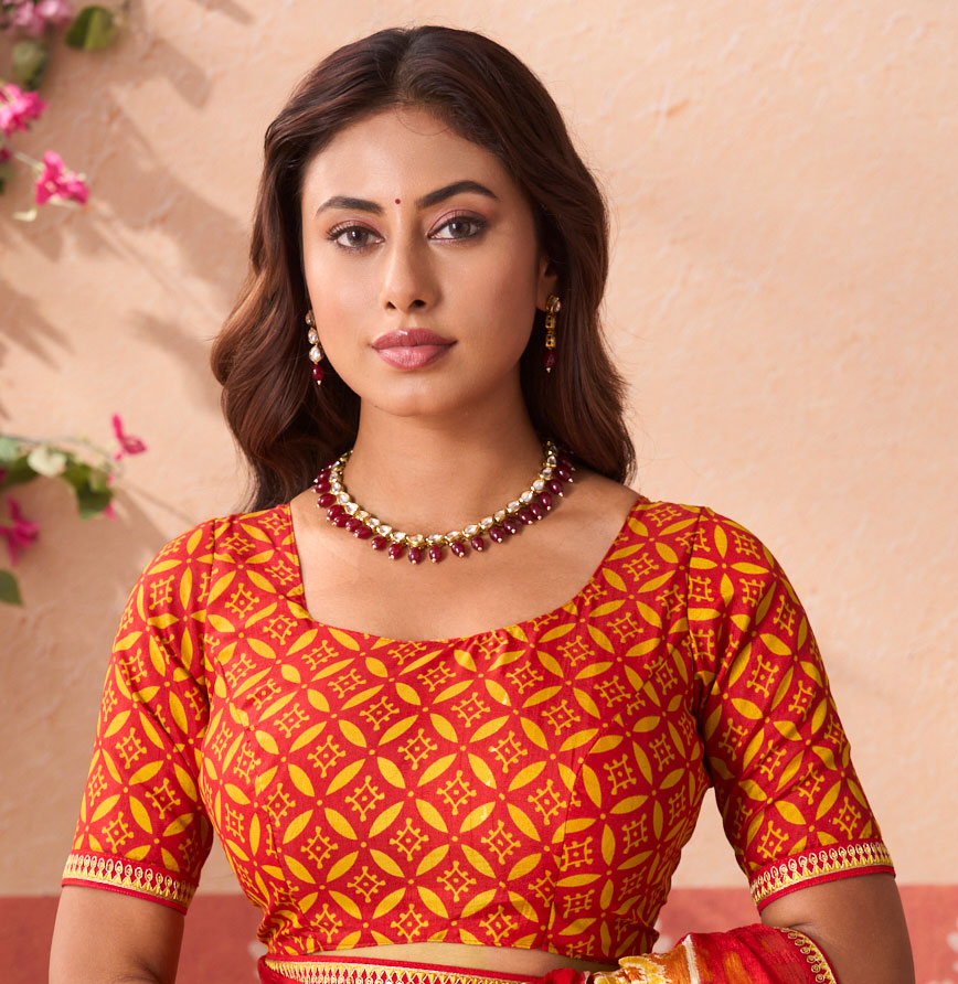 yellow chiffon saree
