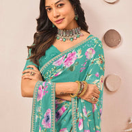 blue colour saree
