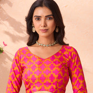 multicolor chiffon saree