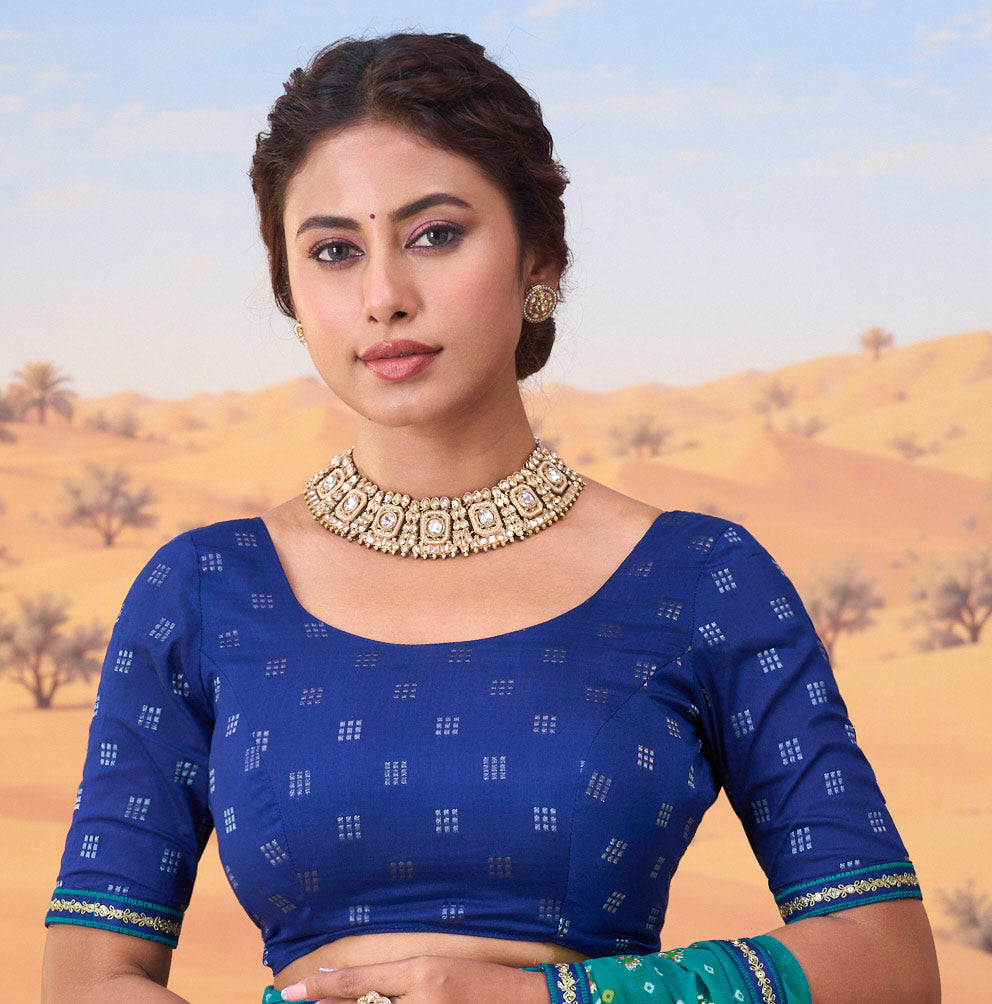 blue colour saree