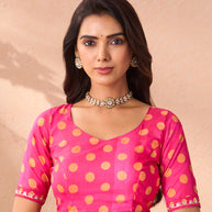 pink chiffon saree