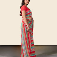 Laxmipati Rudramala Multicolor Georgette Geometric Printed Saree