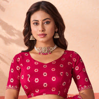 pink colour saree