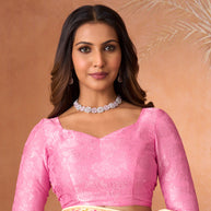 cream color saree