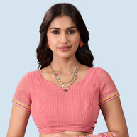 Laxmipati Rudramala Pink Georgette Floral Printed Saree