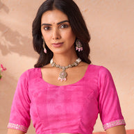 pink colour saree