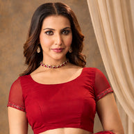 red colour saree