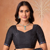 black silk saree