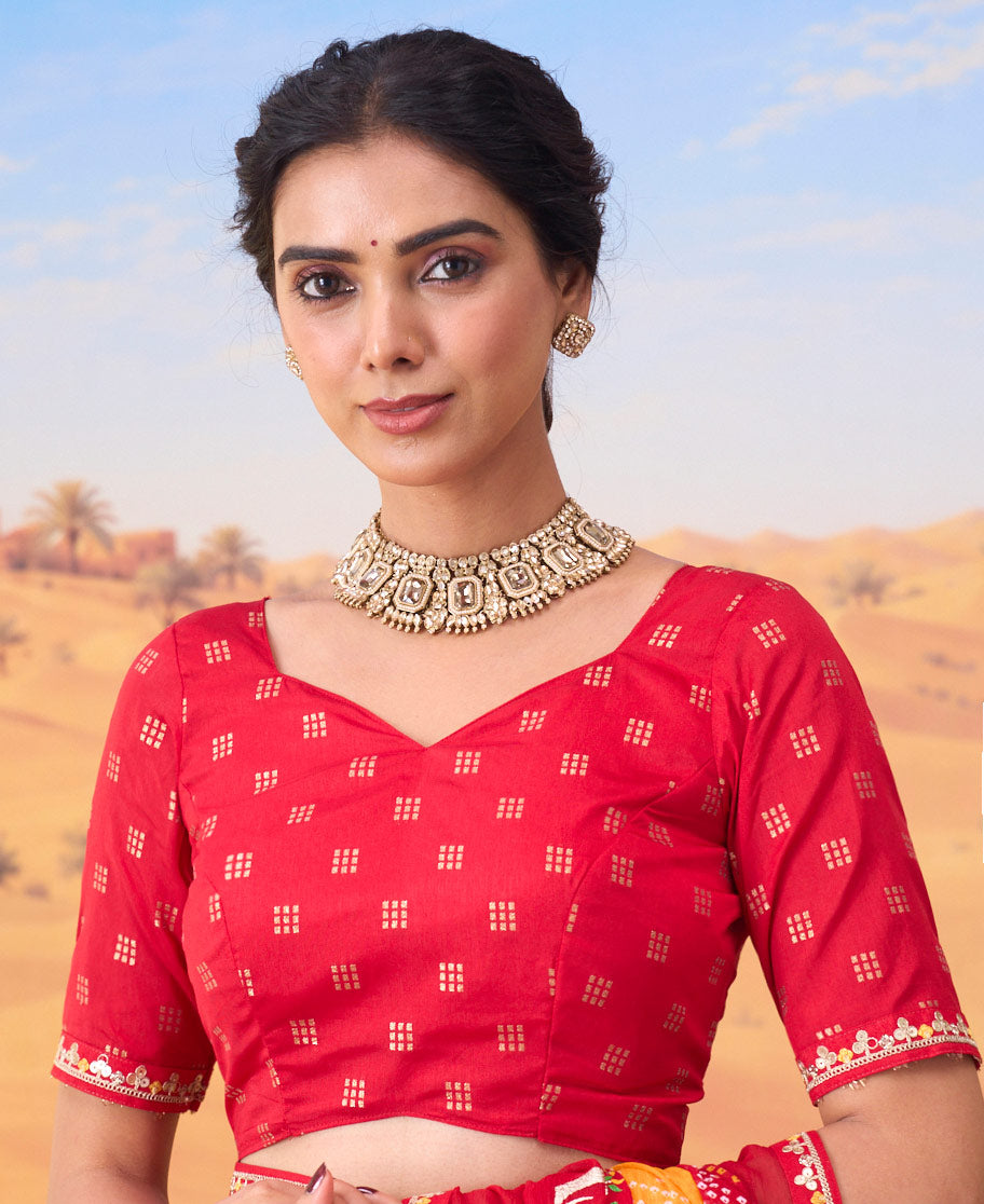 orange colour saree