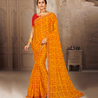 Laxmipati Gold Chiffon Sarees