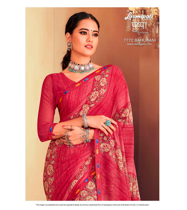 Laxmipati 7772 Bahurani Pink Sarees