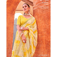 Laxmipati RAJBHOG 7938 Sparkle Chiffon Lemon Saree