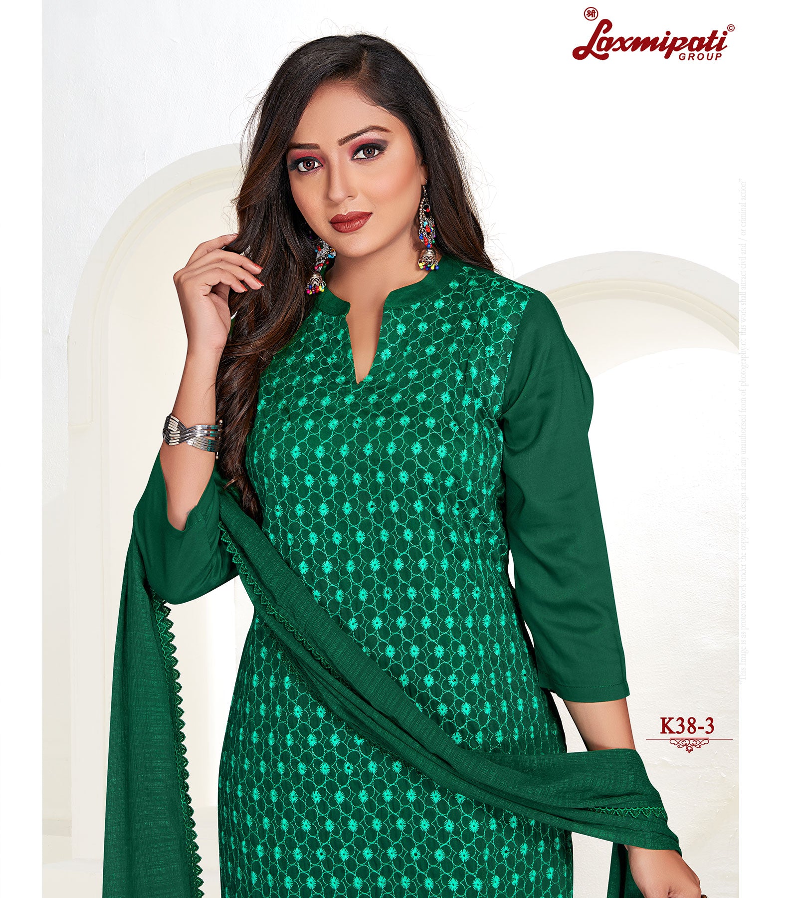 Laxmipati Namrata  Muslin Base Pine Straight Cut Kurti With Pant & Dupatta