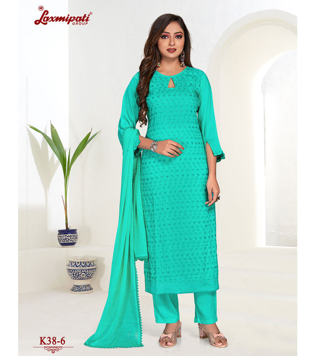 Laxmipati Namrata  Muslin Base Mermaid Straight Cut Kurti With Pant & Dupatta