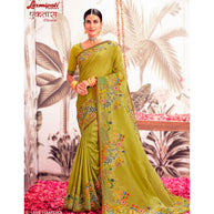 Laxmipati S-1359 Parrot Green Sarees