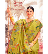 Laxmipati S-1359 Parrot Green Sarees