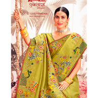 Laxmipati S-1359 Parrot Green Sarees
