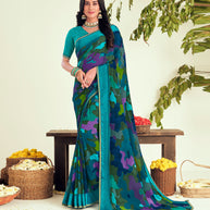 Laxmipati  C/C Georgette Multicolor  Saree