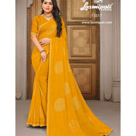 Laxmipati  13517 Chiffon Yellow Sarees