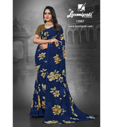 Laxmipati 13567-J Georgette Navy Blue Sarees