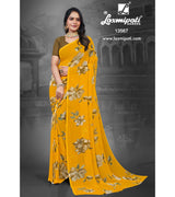 Laxmipati 13567-A Georgette Turmeric Yellow Sarees