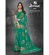 Laxmipati 13567-E Georgette Rama Green Sarees