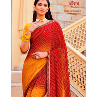 Laxmipati Bandhej 7836 Nerpakhi Chiffon Multicolor Saree