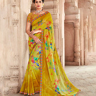 Laxmipati Georgette Multicolor Saree
