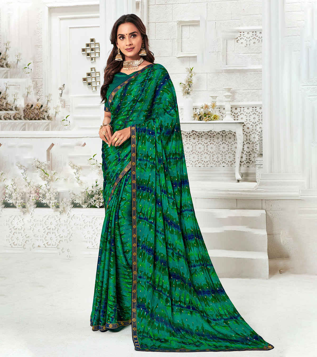 Laxmipati Chiffon Printed Saree