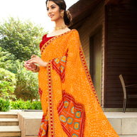 Laxmipati Chiffon Bandhani Saree