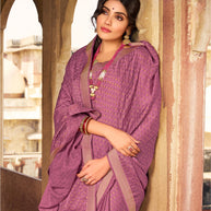 Laxmipati Satin Silk Thulian Pink Saree