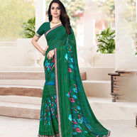 Laxmipati Georgette Green Saree